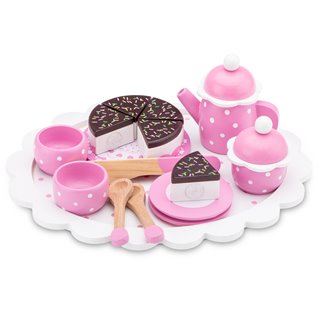 Tea set with cutting cake - pink